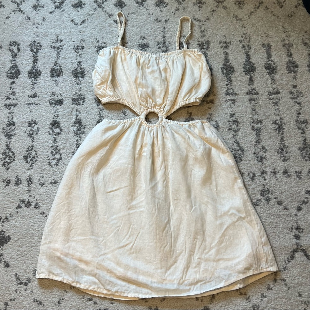 Faithfull the Brand NWOT Zuma Linen Cutout Dress